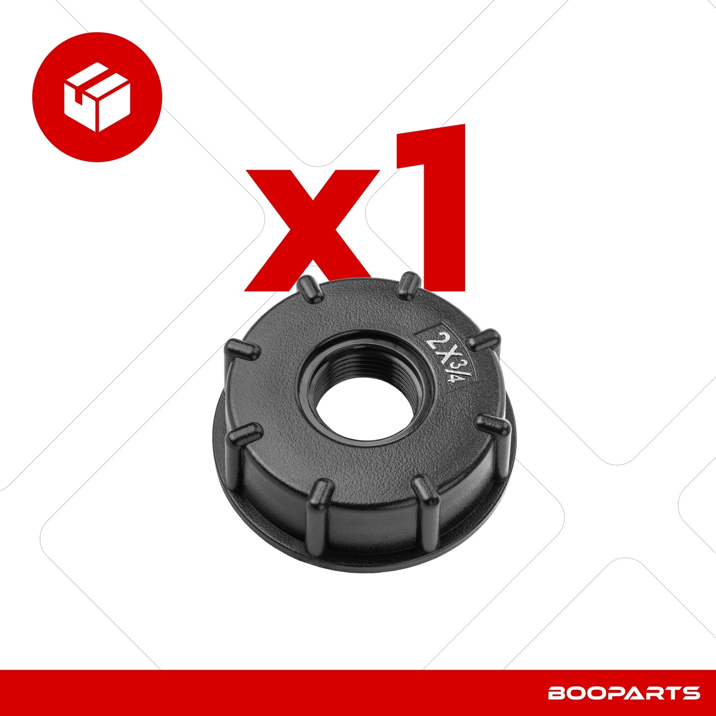 IBC-Tank-Adapterkappe 2" x 1/2" (S60 x 6) x (15/21)