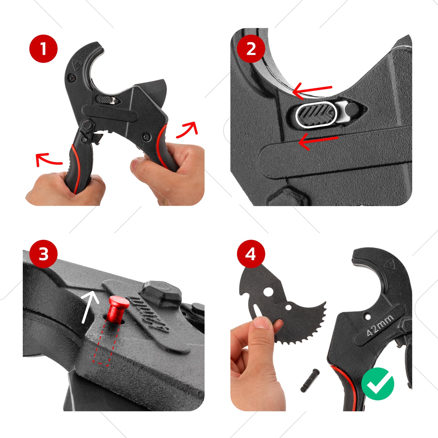 Pipe Cutting Pliers for PVC/Plastic/Multilayer tubes