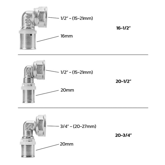 Female Elbow Crimp Fittings