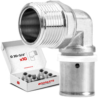 Male Elbow Crimp Fittings