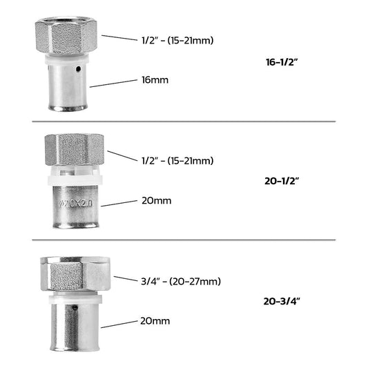 Female Straight Crimp Fittings