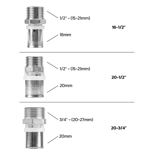 Male Straight Crimp Fittings