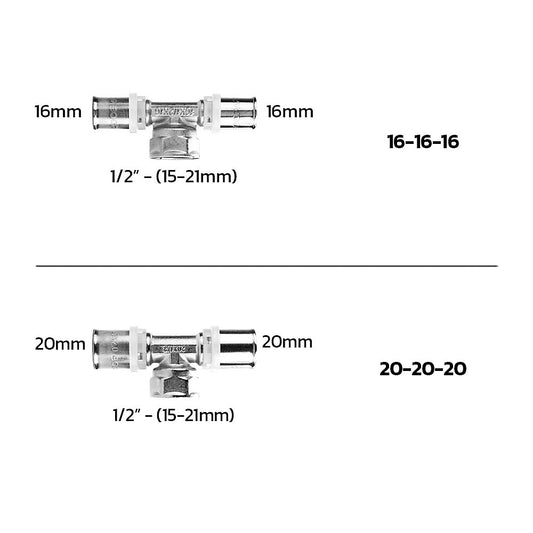 Threaded Tee Crimp Fittings